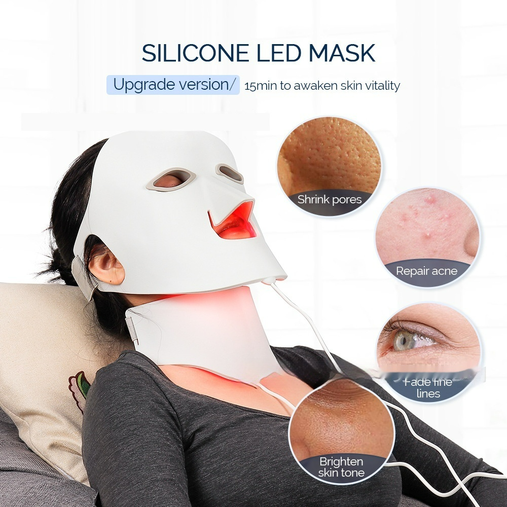 7-Color LED Silicone Face Mask